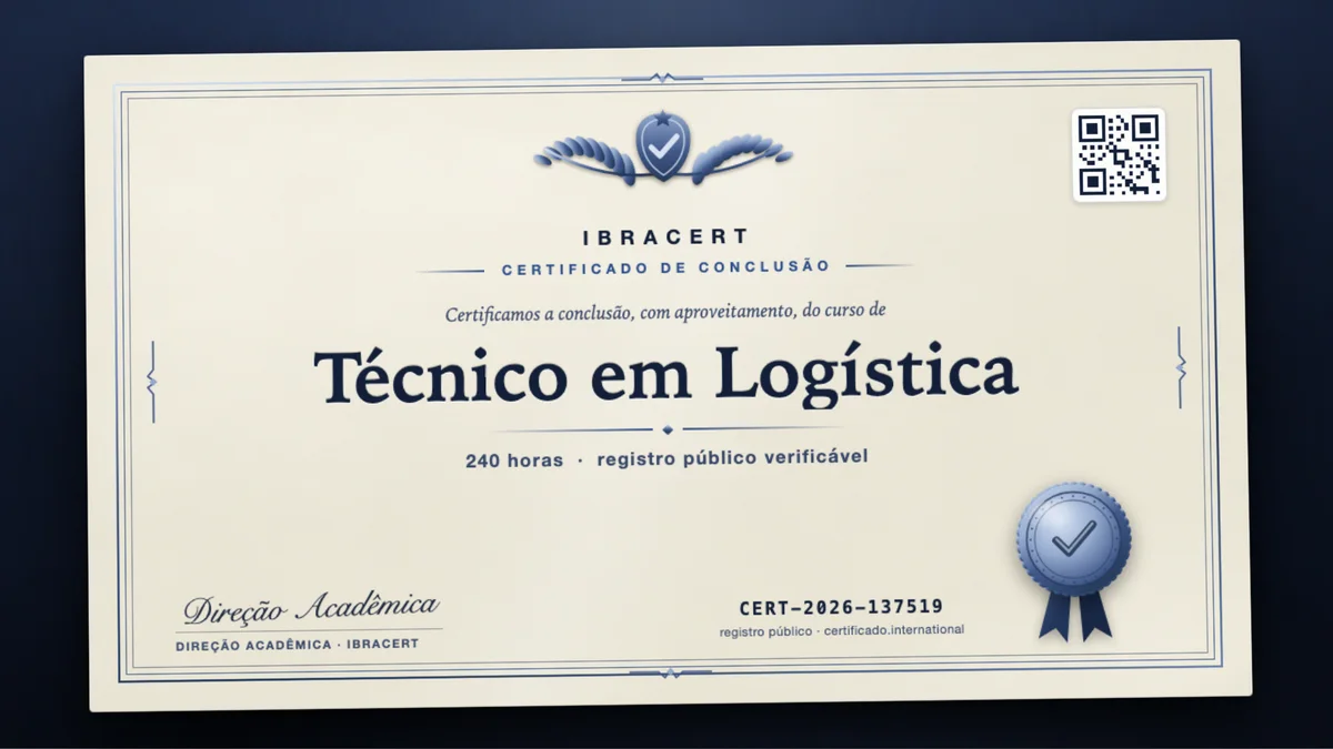 Capa do curso Técnico em Logística
