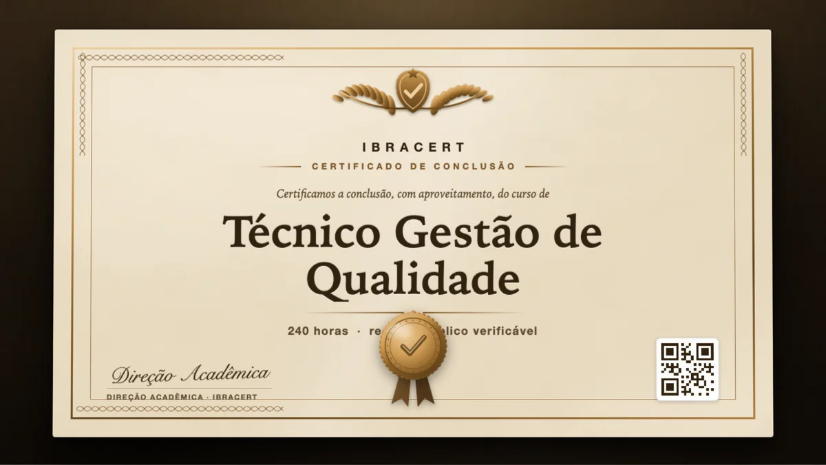 Capa do curso Técnico Gestão de Qualidade