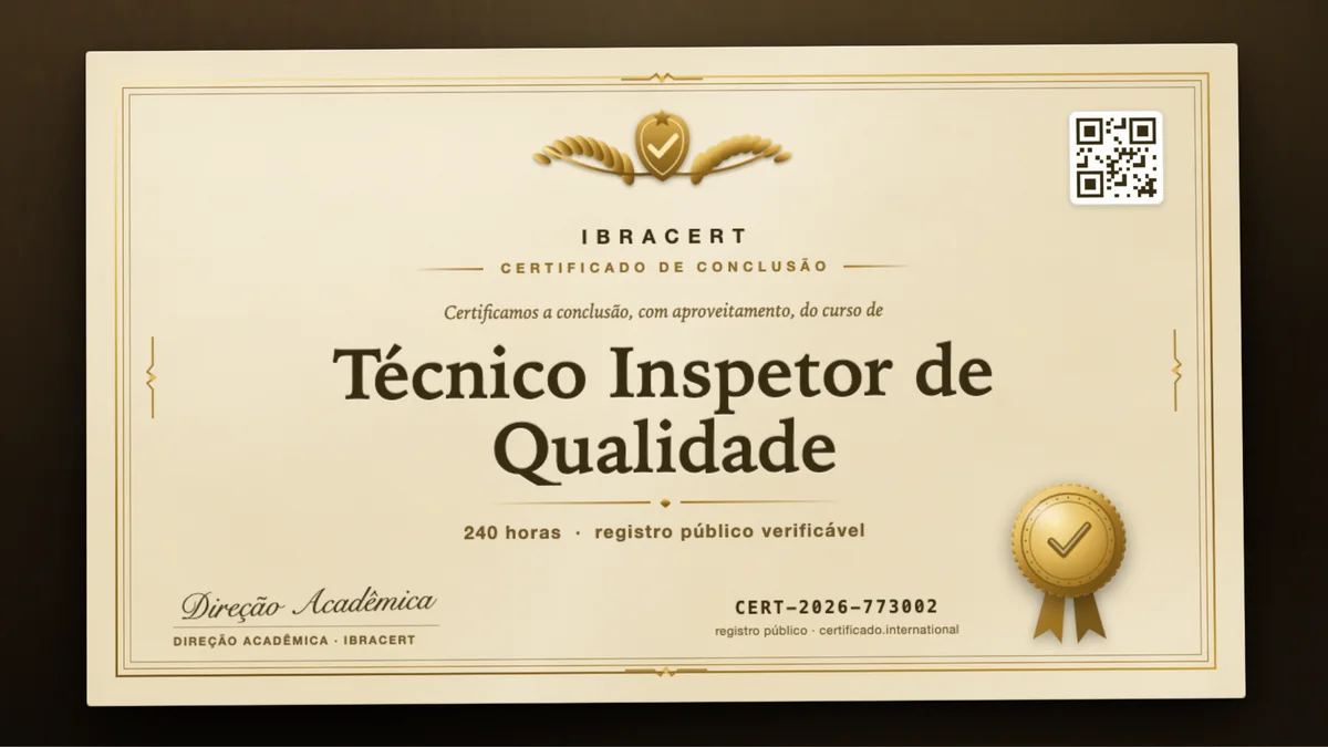 Capa do curso Técnico Inspetor de Qualidade