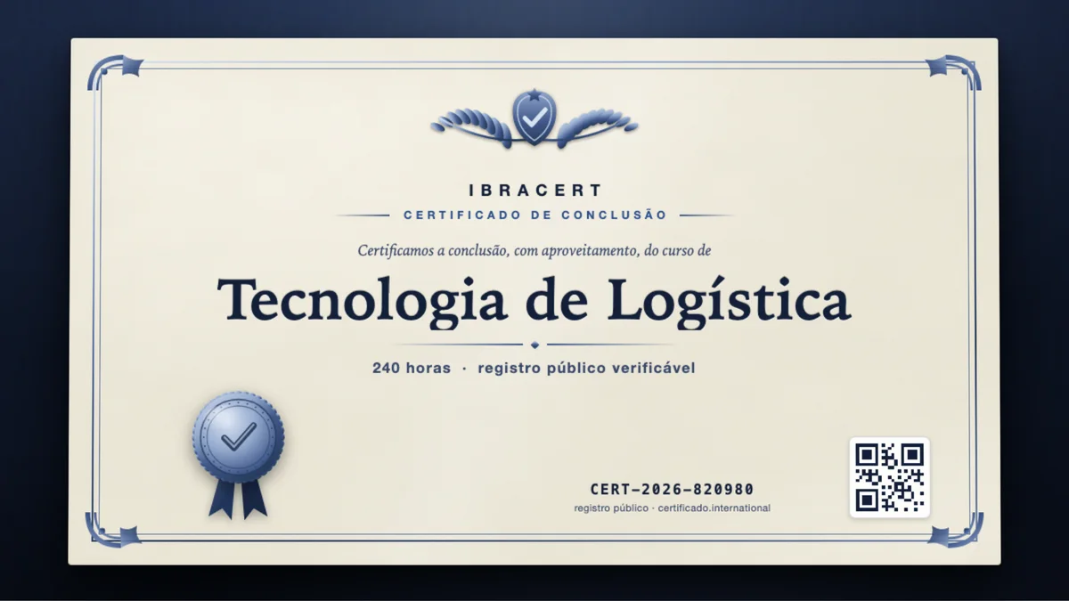 Capa do curso Tecnologia de Logística