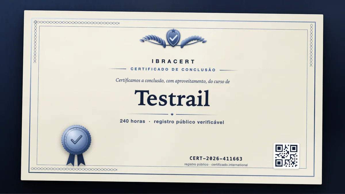 Capa do curso Testrail