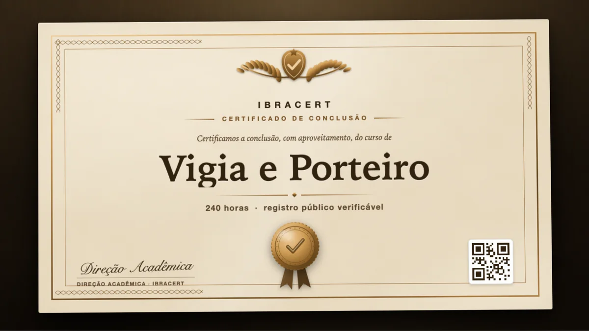Capa do curso Vigia e Porteiro