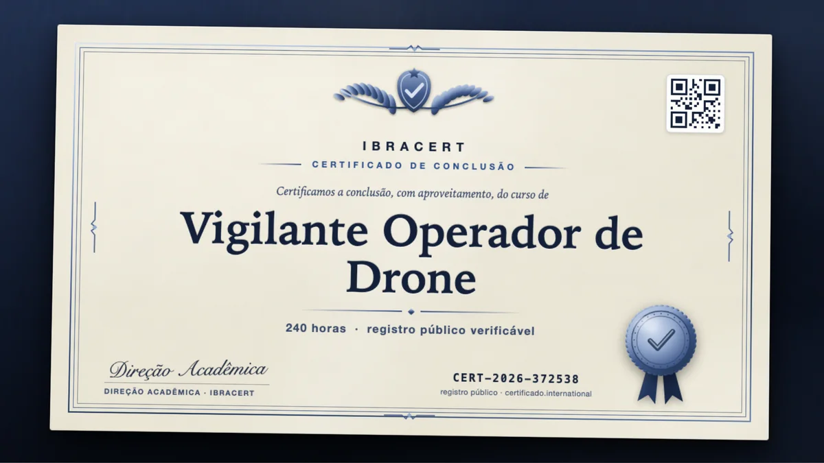 Capa do curso Vigilante Operador de Drone