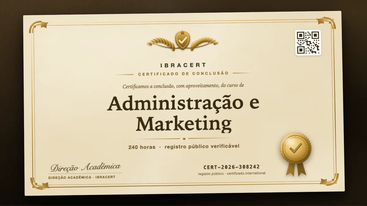 Capa do curso Administração e Marketing