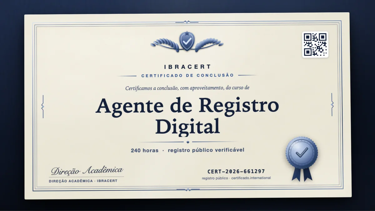 Capa do curso Agente de Registro Digital