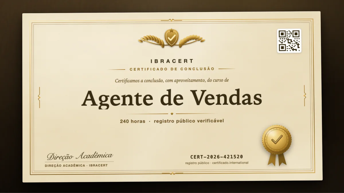 Capa do curso Agente de Vendas