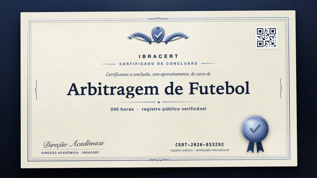 Capa do curso Arbitragem de Futebol