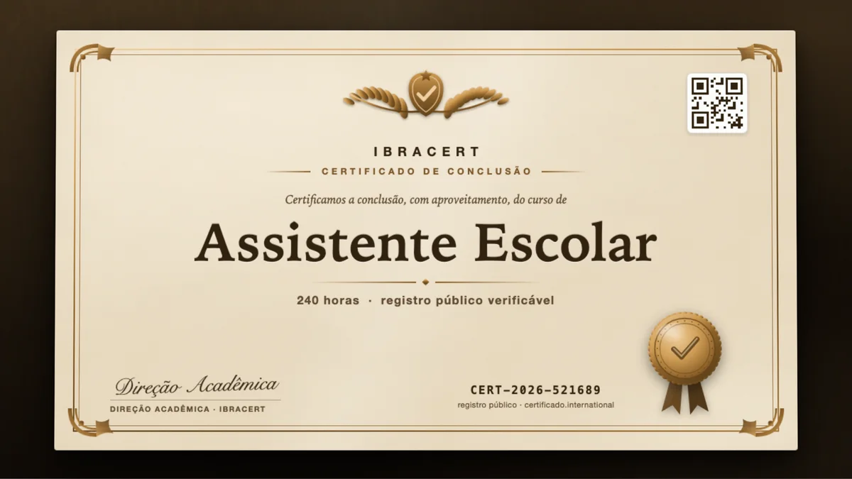 Capa do curso Assistente Escolar