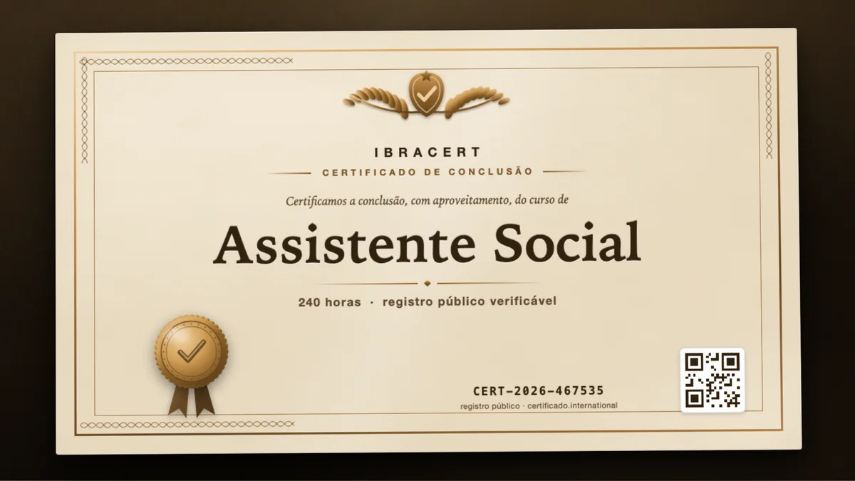 Capa do curso Assistente Social