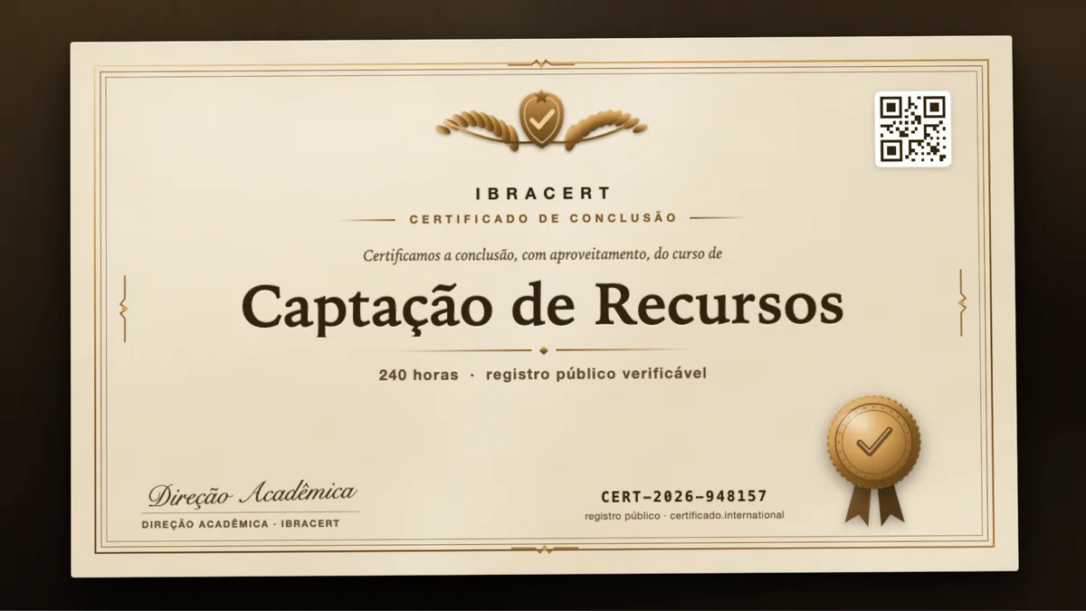 Capa do curso Captação de Recursos