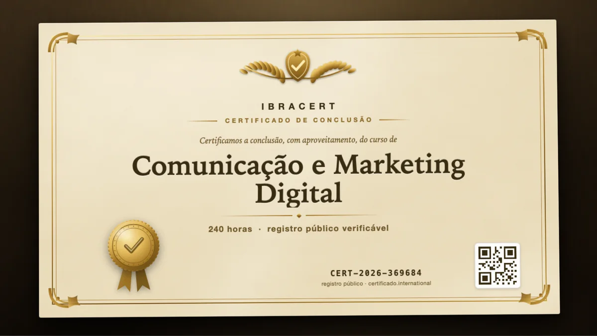 Capa do curso Comunicação e Marketing Digital