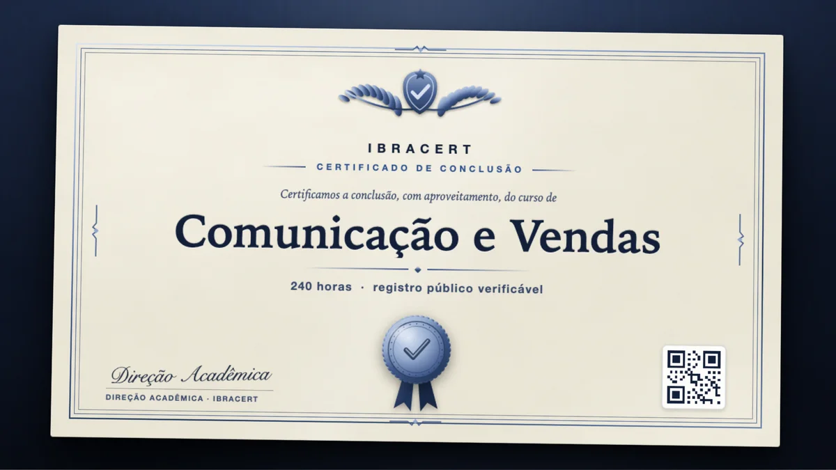 Capa do curso Comunicação e Vendas