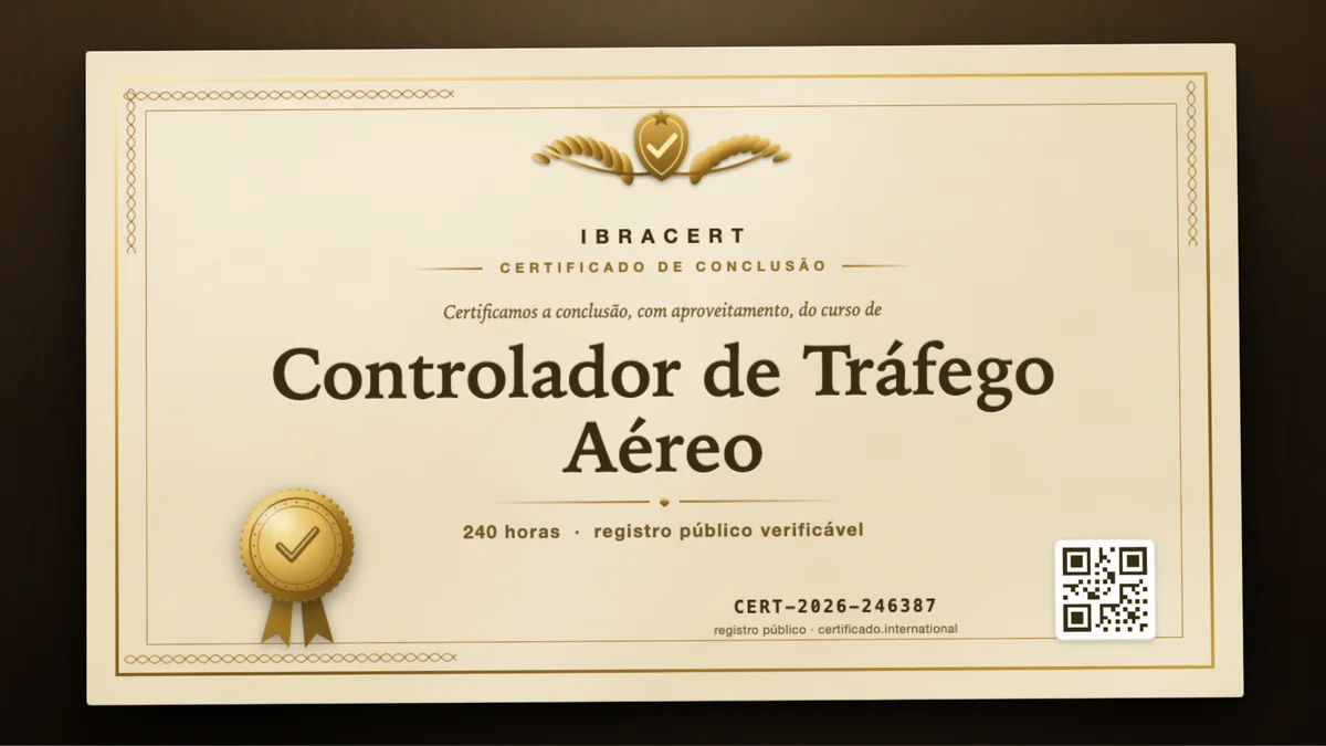 Capa do curso Controlador de Tráfego Aéreo