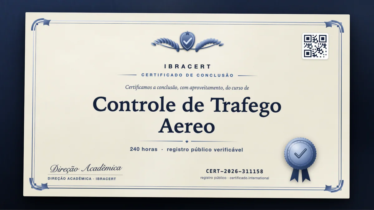 Capa do curso Controle de Trafego Aereo