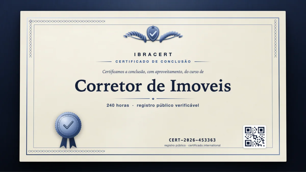 Capa do curso Corretor de Imoveis