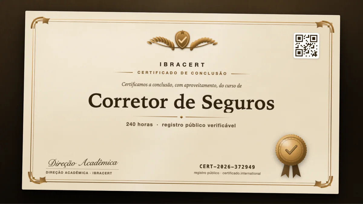 Capa do curso Corretor de Seguros
