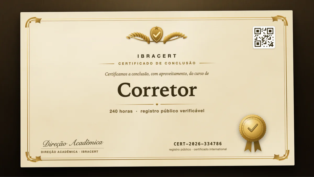 Capa do curso Corretor