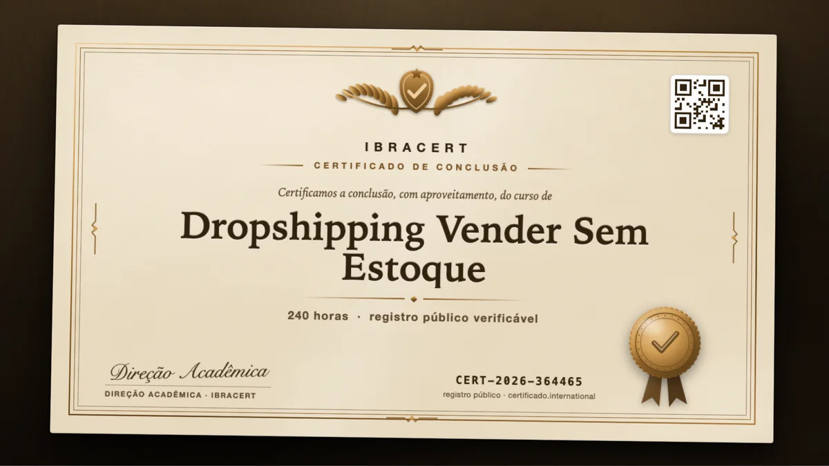 Capa do curso Dropshipping Vender Sem Estoque