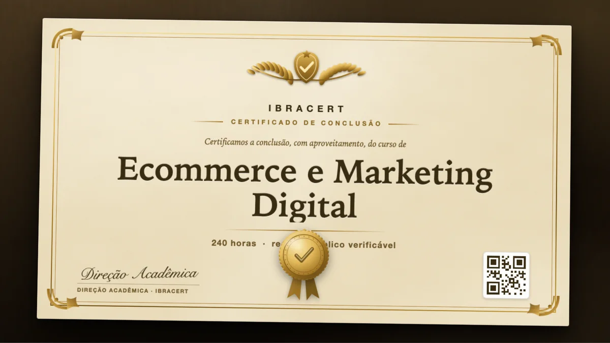 Capa do curso Ecommerce e Marketing Digital