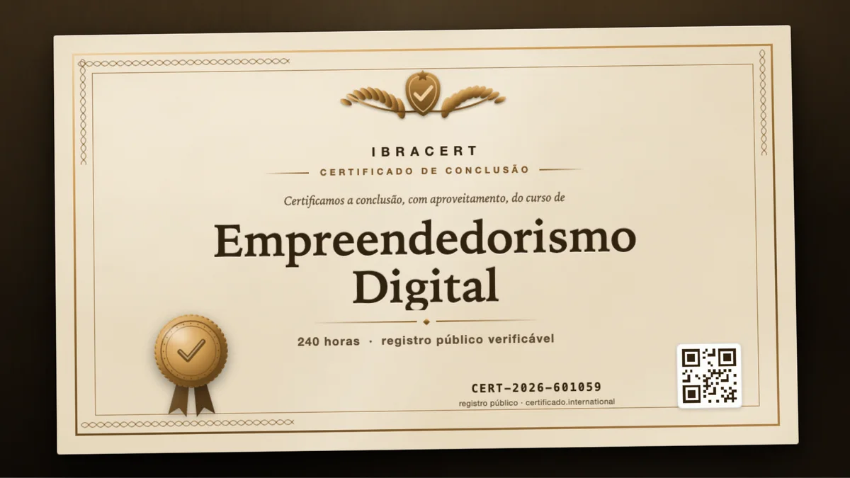 Capa do curso Empreendedorismo Digital
