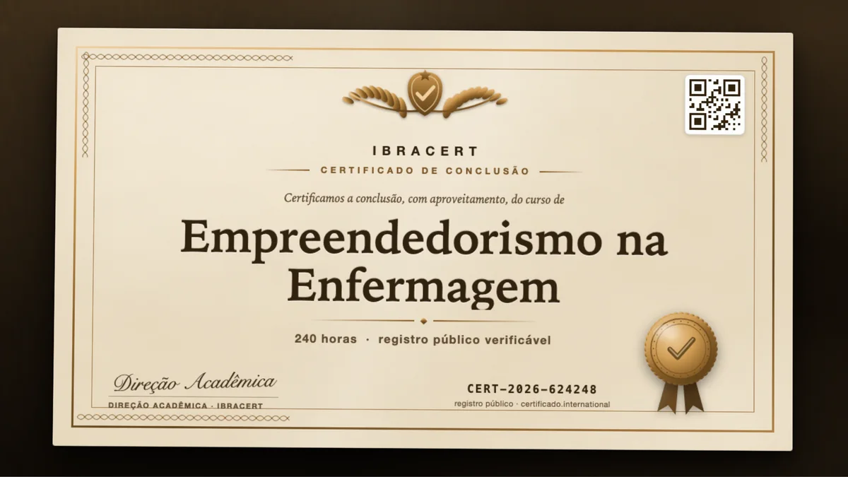 Capa do curso Empreendedorismo na Enfermagem