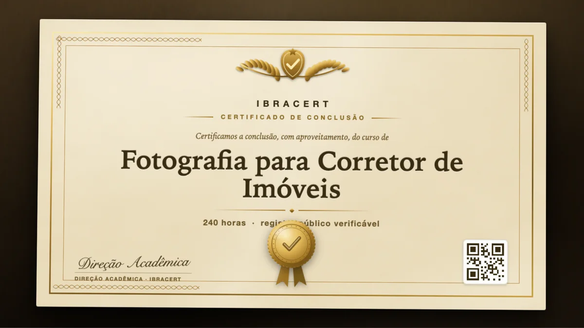 Capa do curso Fotografia para Corretor de Imóveis