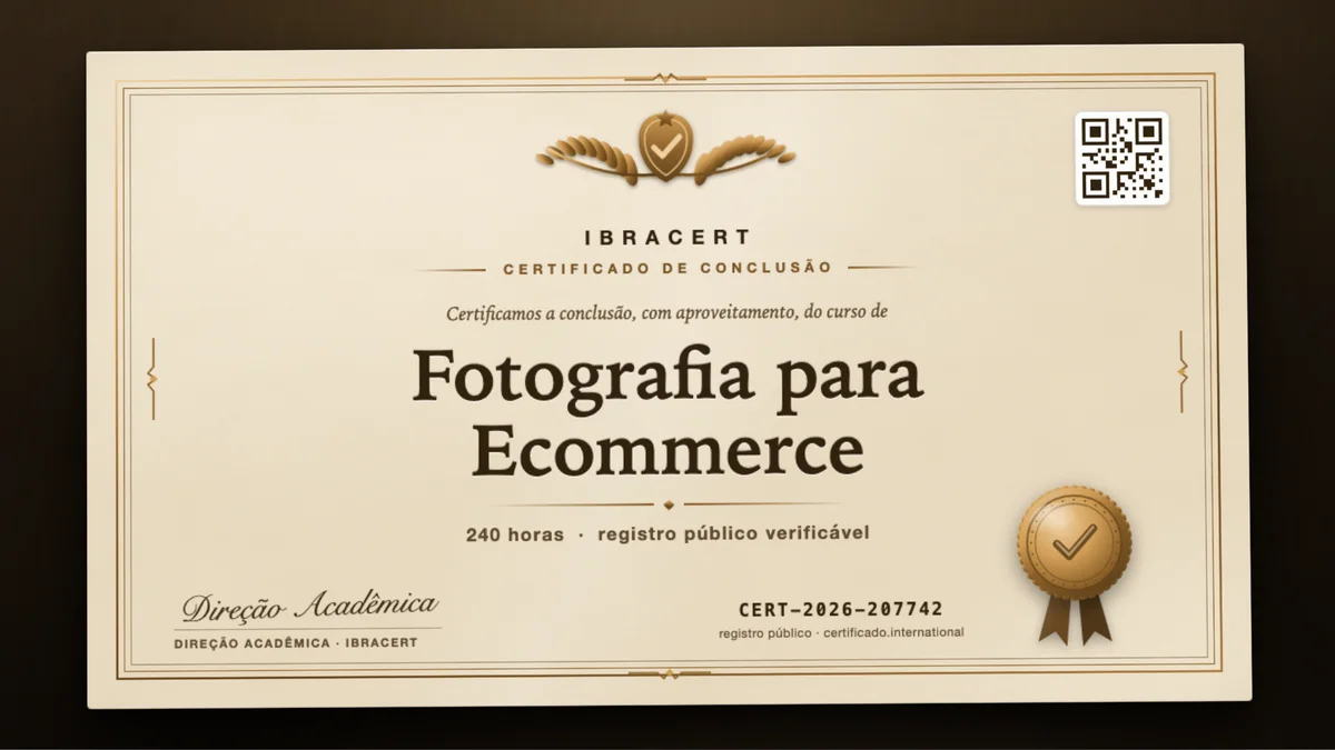 Capa do curso Fotografia para Ecommerce