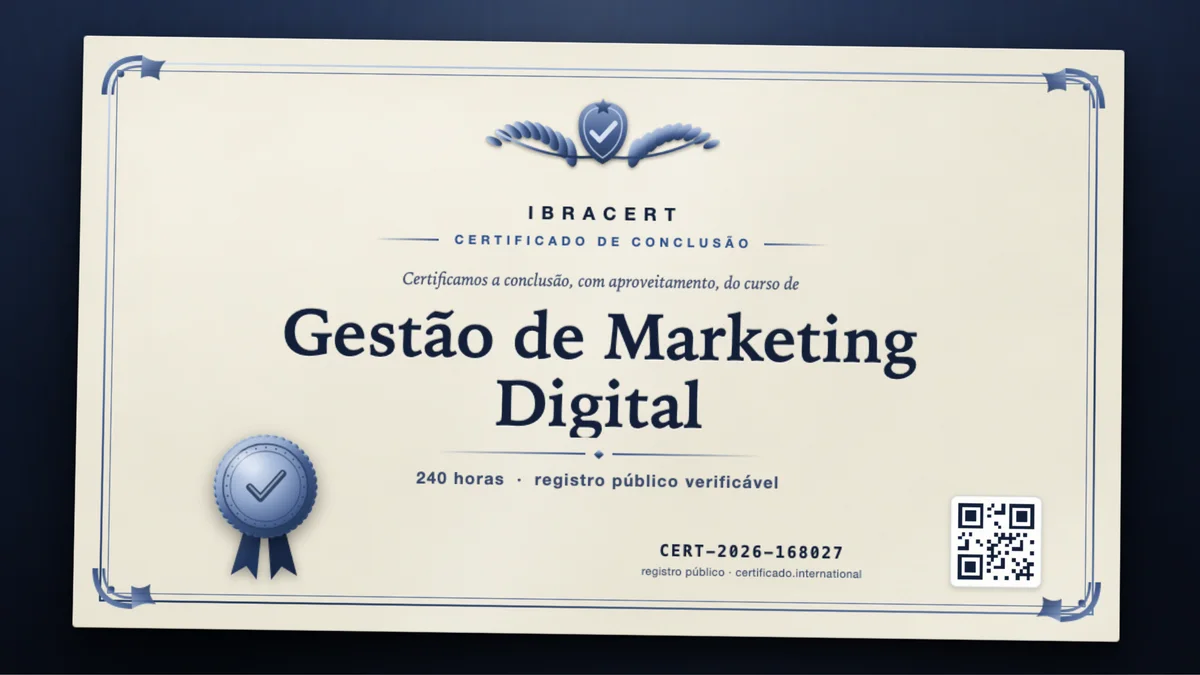 Capa do curso Gestão de Marketing Digital