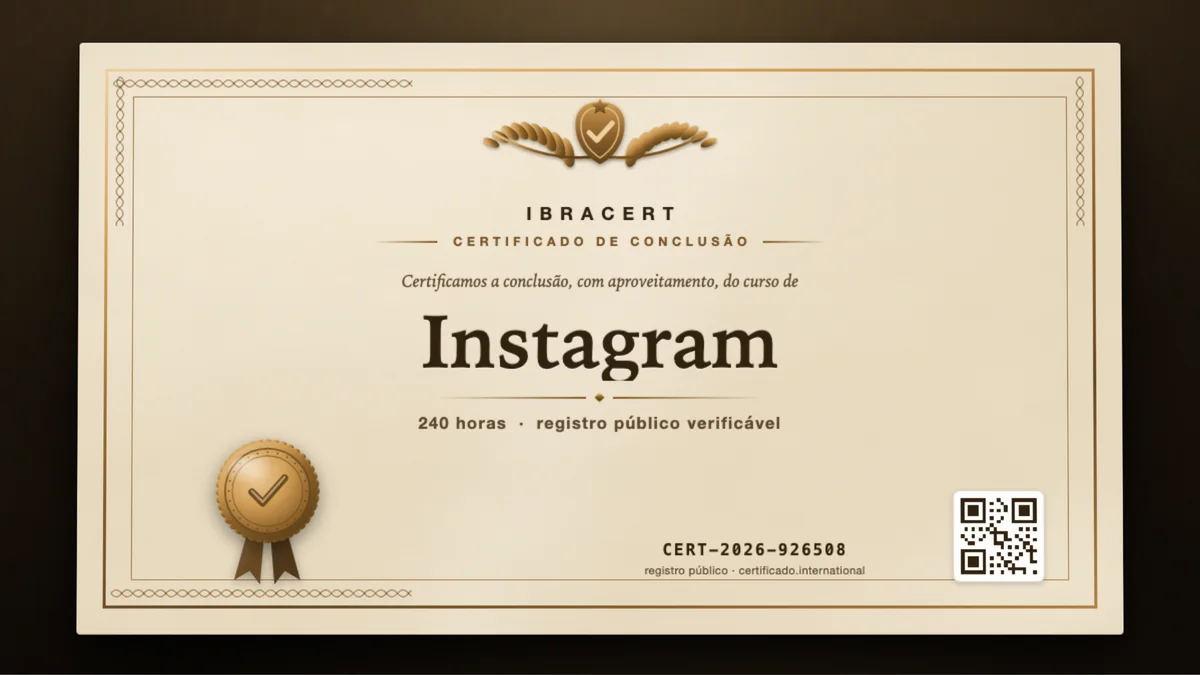 Capa do curso Instagram