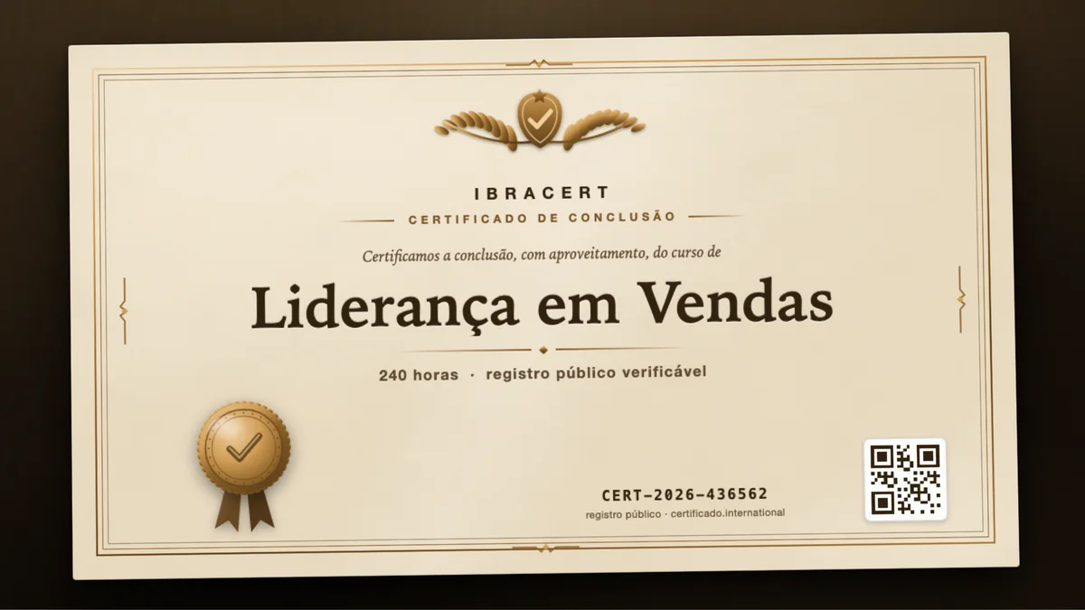 Capa do curso Liderança em Vendas