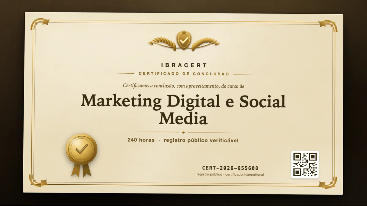Capa do curso Marketing Digital e Social Media