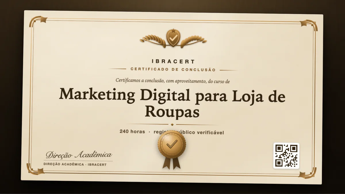Capa do curso Marketing Digital para Loja de Roupas