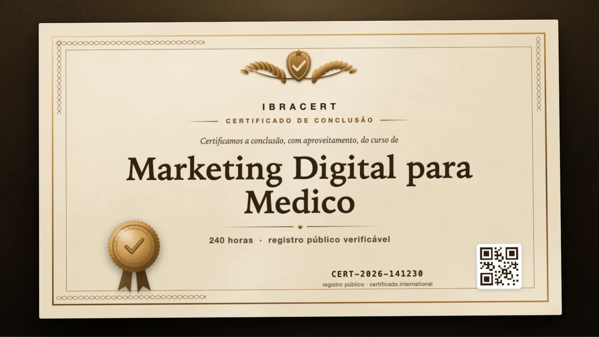 Capa do curso Marketing Digital para Medico
