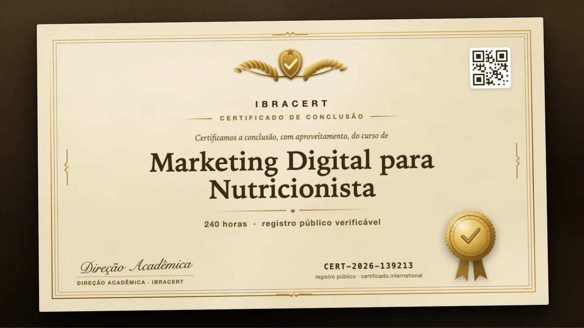 Capa do curso Marketing Digital para Nutricionista