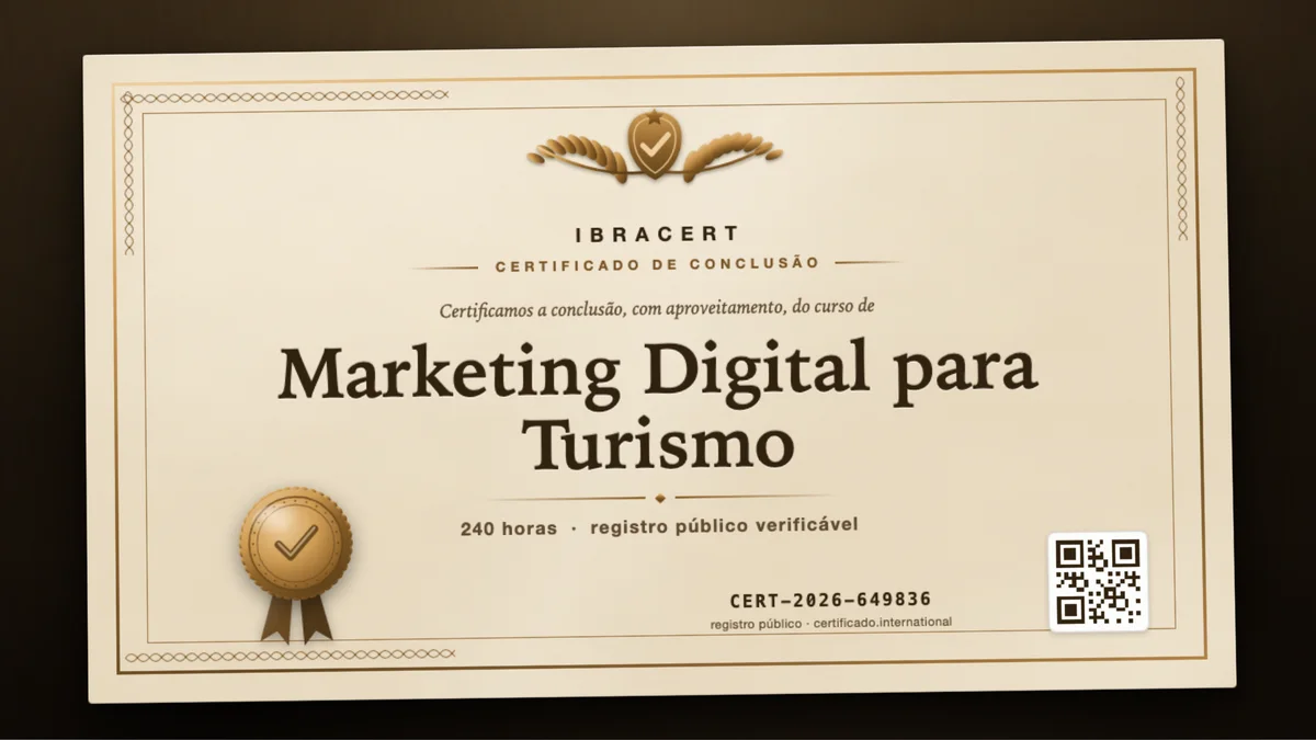 Capa do curso Marketing Digital para Turismo