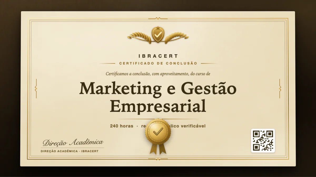 Capa do curso Marketing e Gestão Empresarial