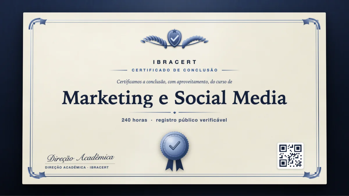 Capa do curso Marketing e Social Media