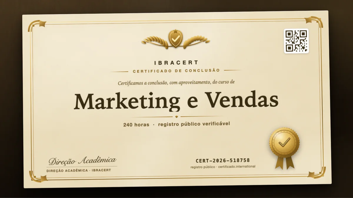 Capa do curso Marketing e Vendas