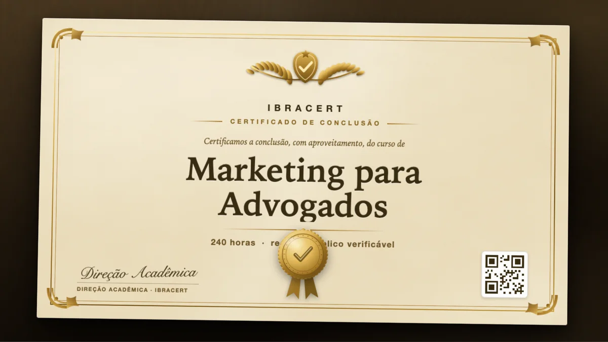 Capa do curso Marketing para Advogados