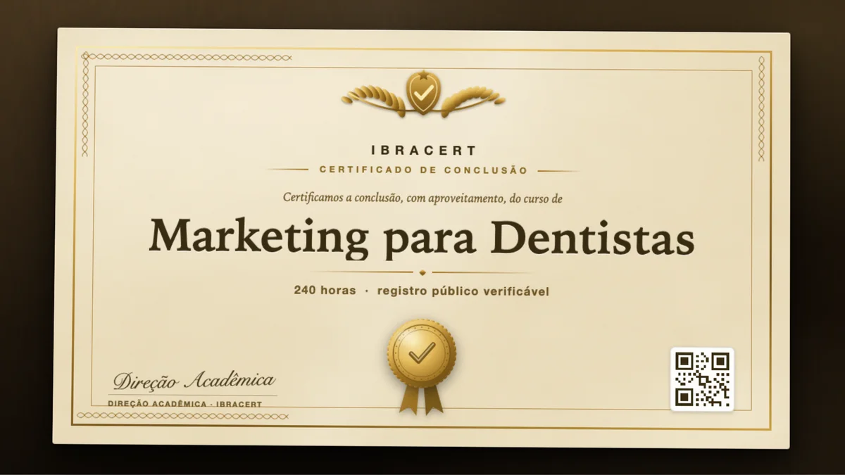 Capa do curso Marketing para Dentistas