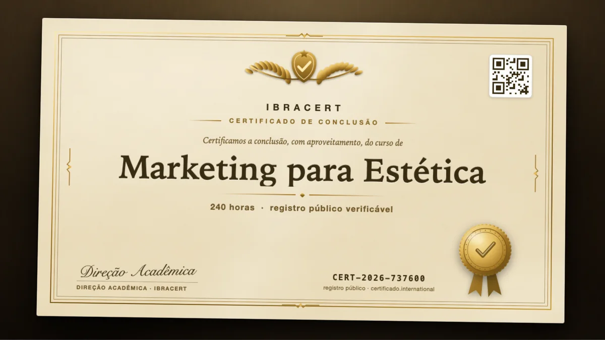 Capa do curso Marketing para Estética