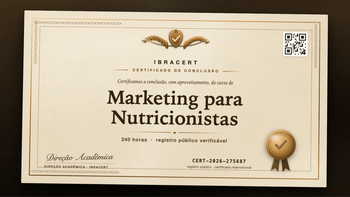 Capa do curso Marketing para Nutricionistas