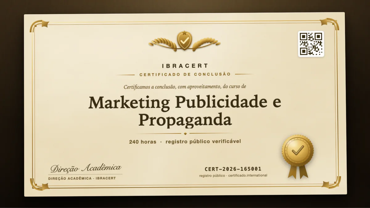 Capa do curso Marketing Publicidade e Propaganda