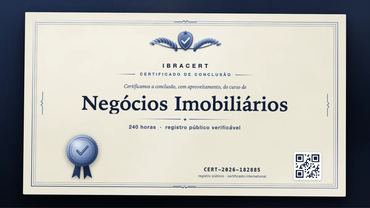 Capa do curso Negócios Imobiliários