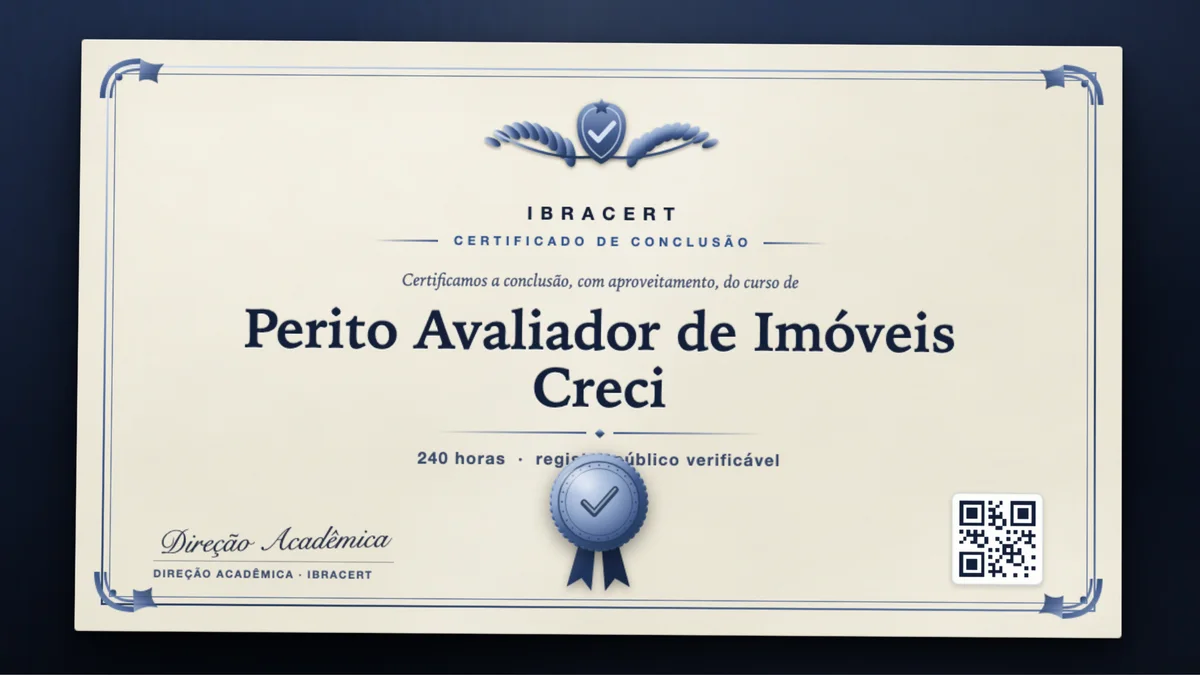 Capa do curso Perito Avaliador de Imóveis Creci