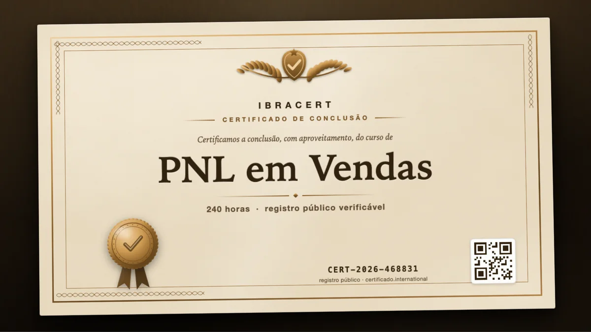 Capa do curso PNL em Vendas