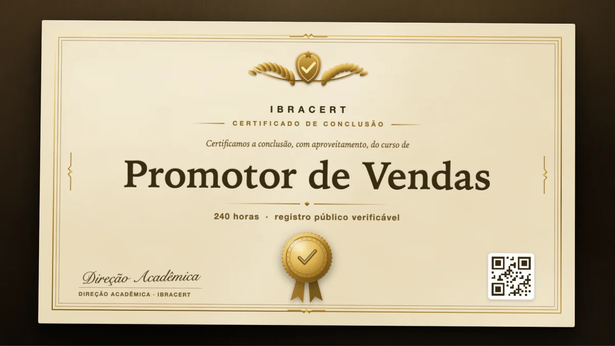 Capa do curso Promotor de Vendas