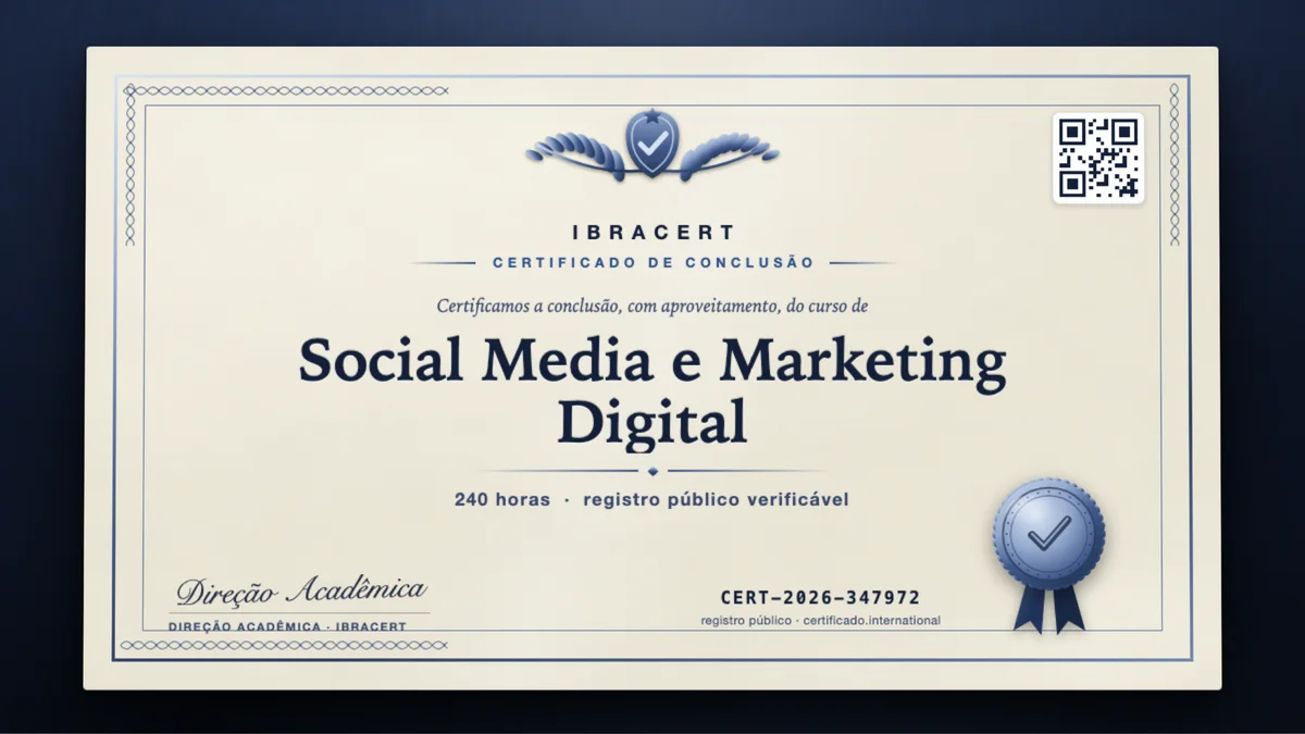 Capa do curso Social Media e Marketing Digital