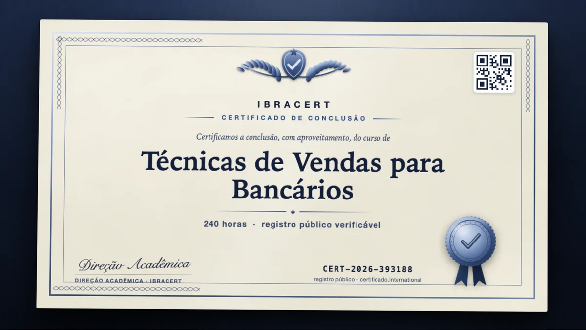 Capa do curso Técnicas de Vendas para Bancários