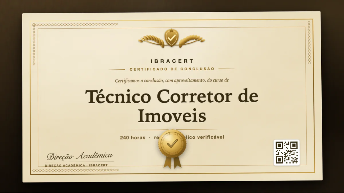 Capa do curso Técnico Corretor de Imoveis